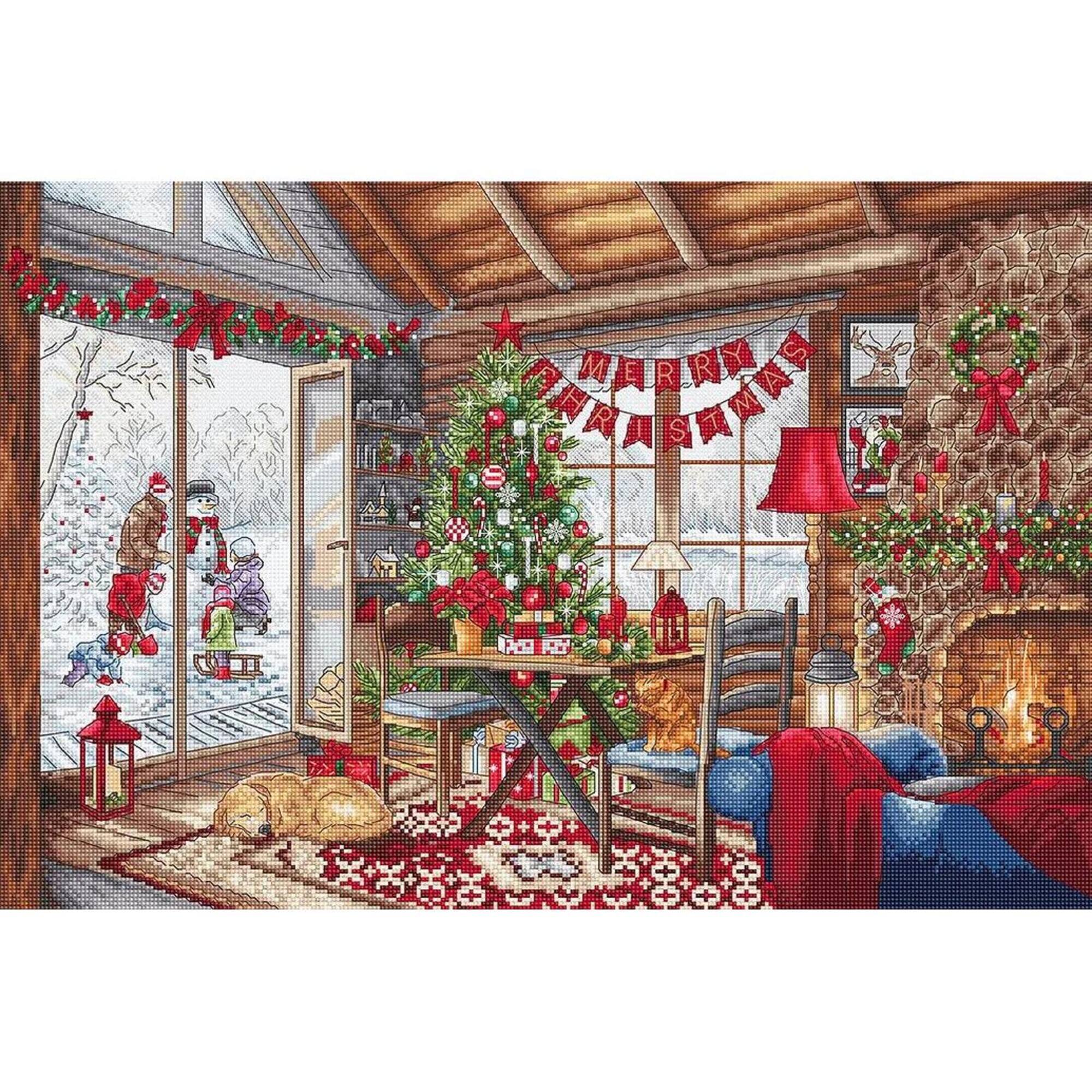 Letistitch Christmas Cabin Counted Cross Stitch Kit